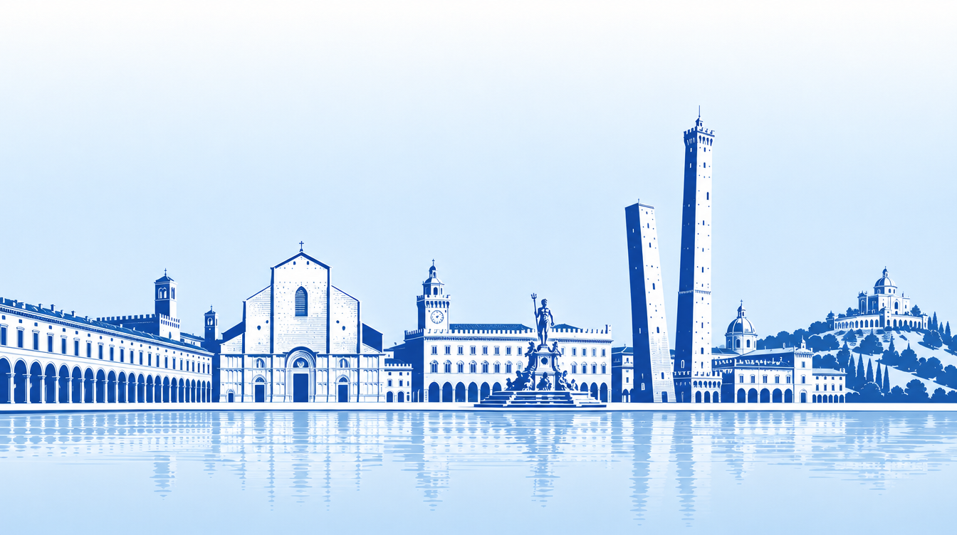 Illustrazione dello skyline di Bologna