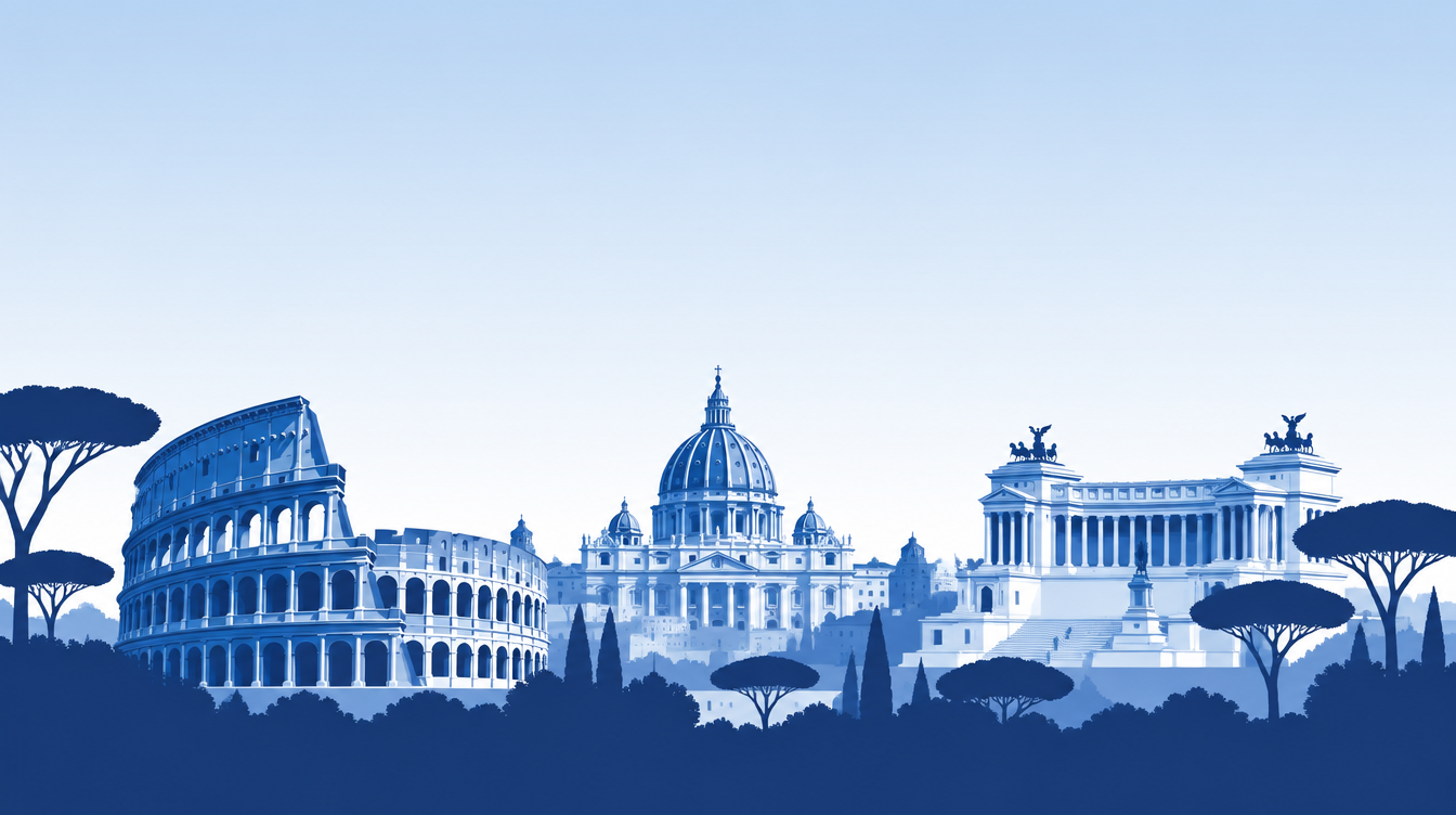 Illustrazione dello skyline di Roma
