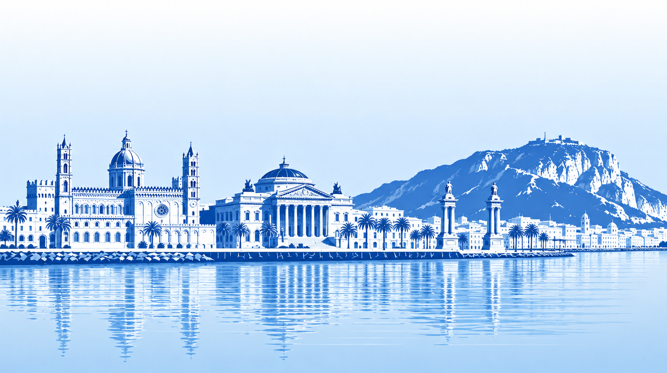 Illustrazione dello skyline di Palermo