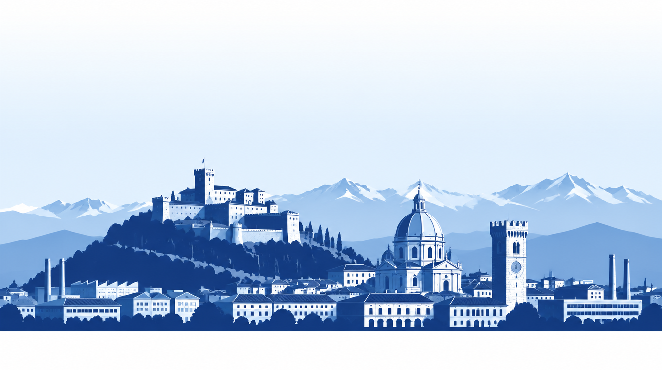Illustrazione dello skyline di Brescia