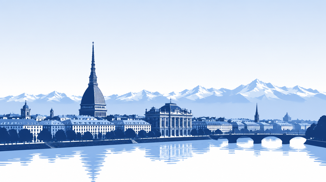 Illustrazione dello skyline di Torino